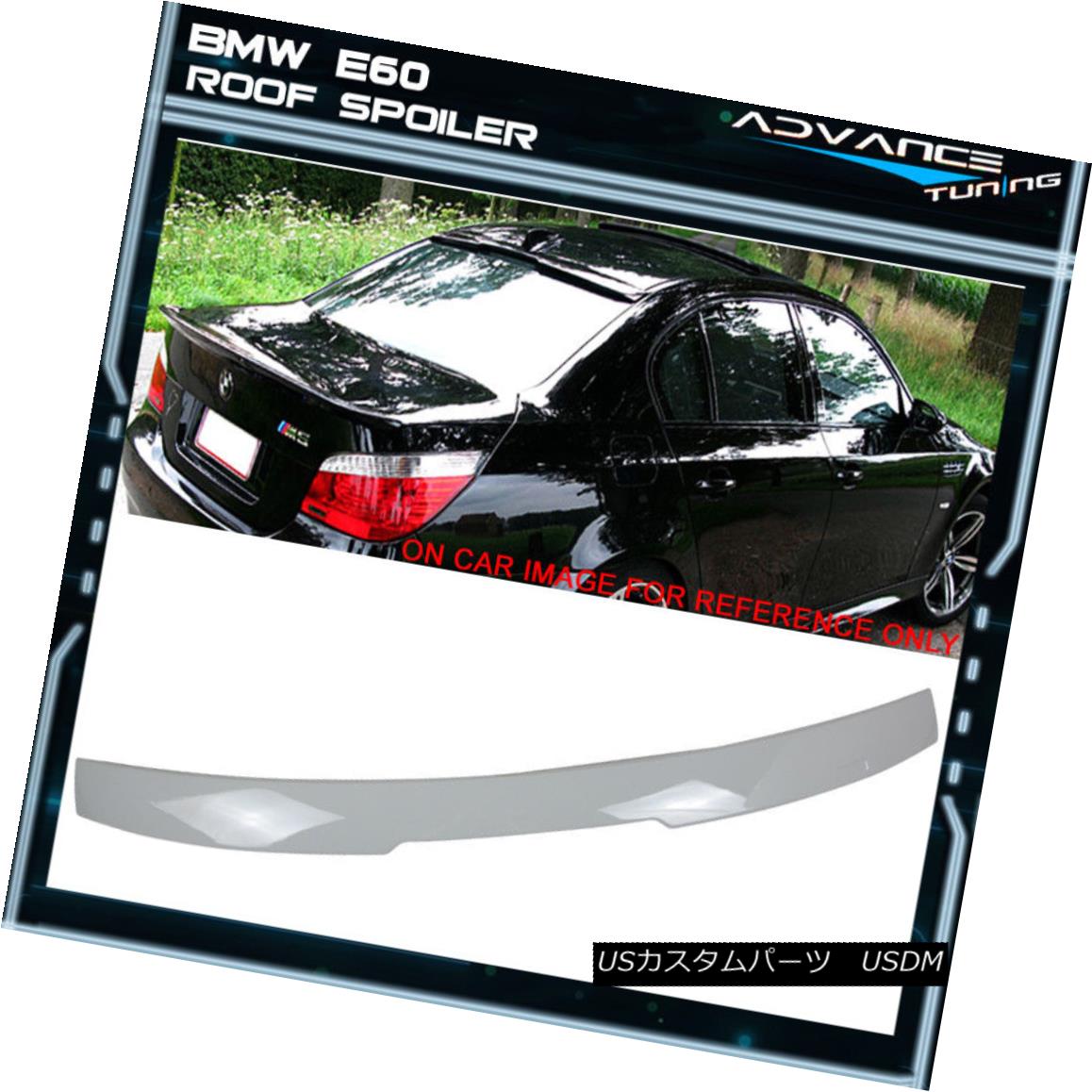 04-10 BMW E60 4Dr ACスタイル塗装＃300アルパインホワイトIIIルーフスポイラー - ABS